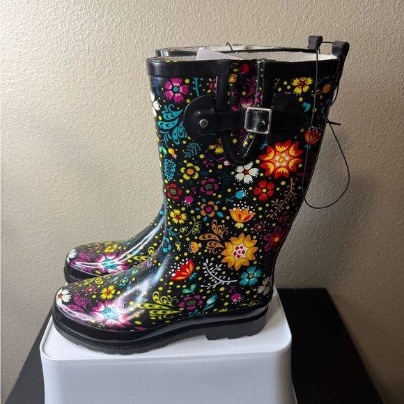 Western Chief Multicolor Floral Rain Boots - Picture 1 of 4
